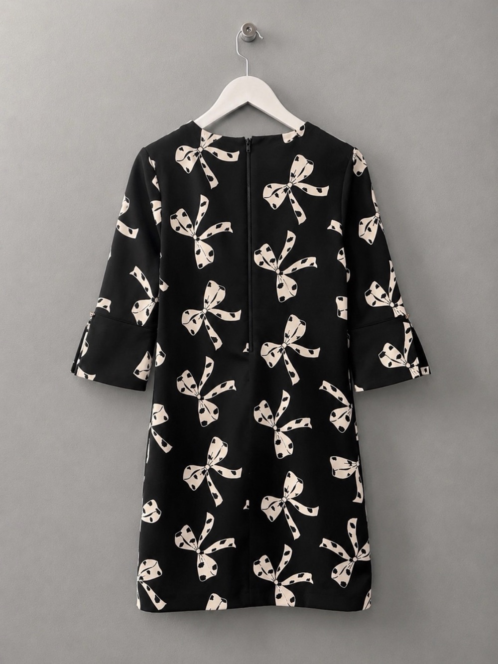 Vintage BANANA REPUBLIC Noir Ribbon Print Mini Dress - Picture 6 of 10